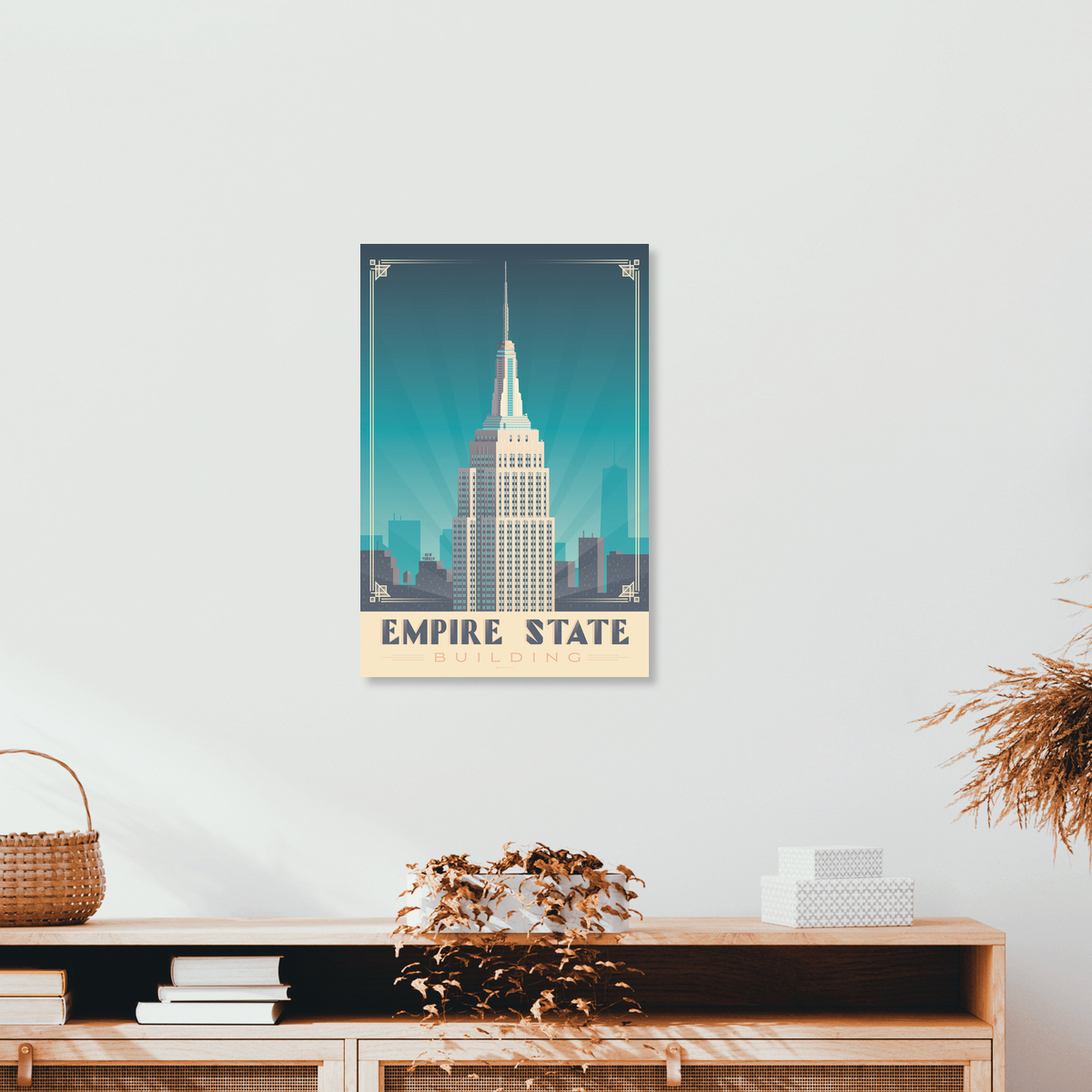 François Beutier - 'Empire State Building New York vintage travel wall art