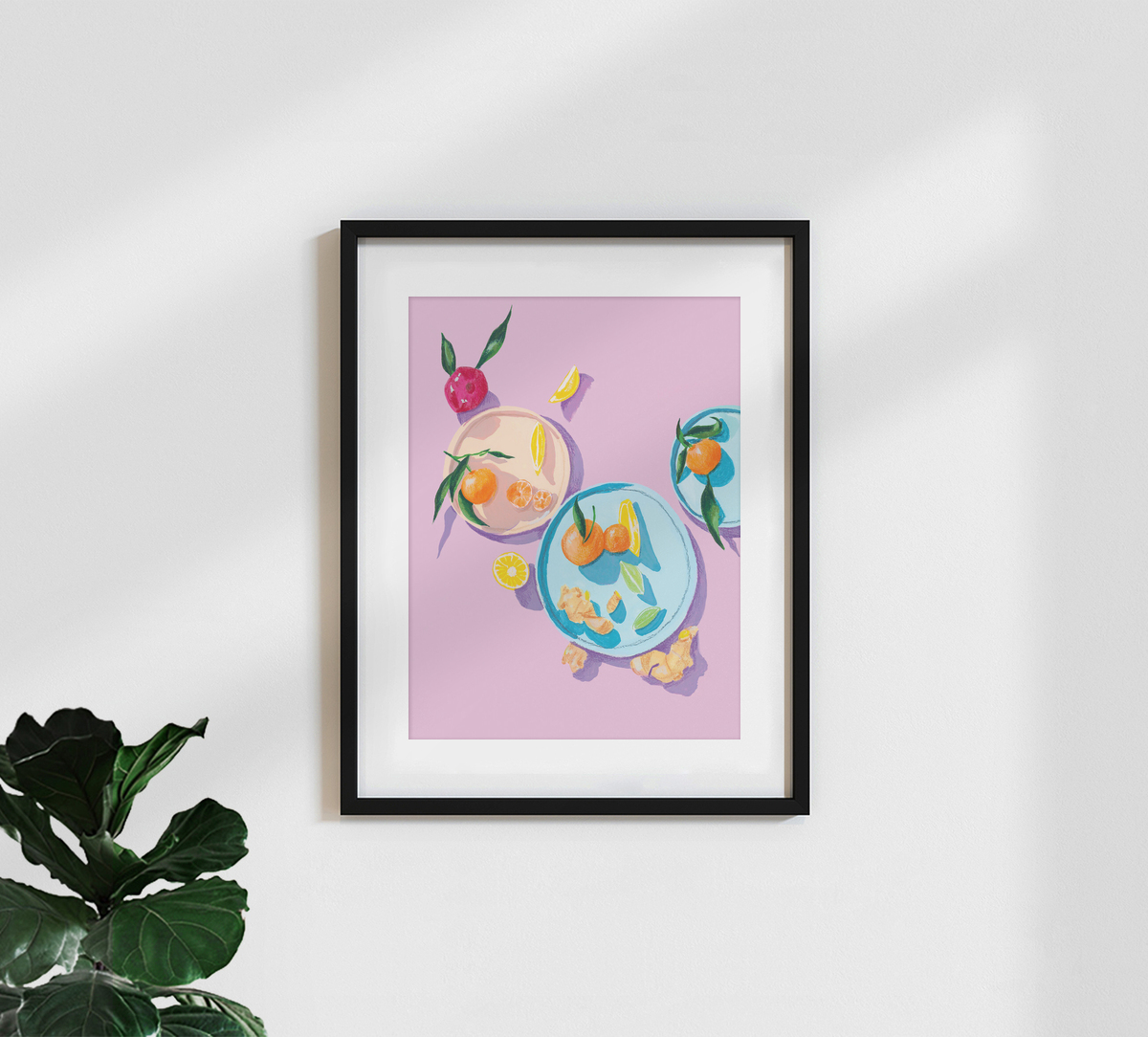 Sarah Gesek wall art - Pink Fruit Still Life | Photocircle.net