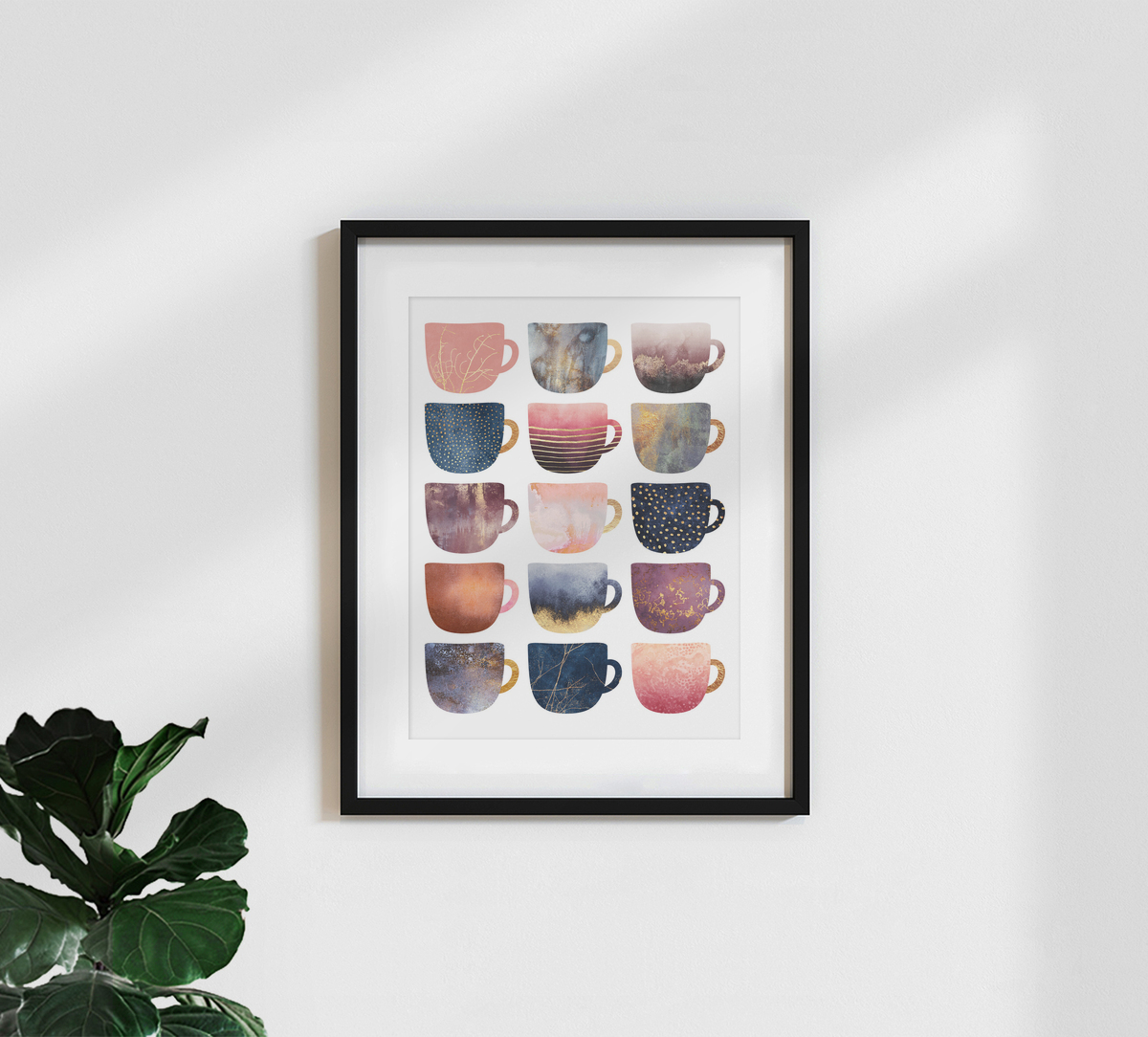 Pretty Coffee Cups - Elisabeth Fredriksson Canvas Art Print