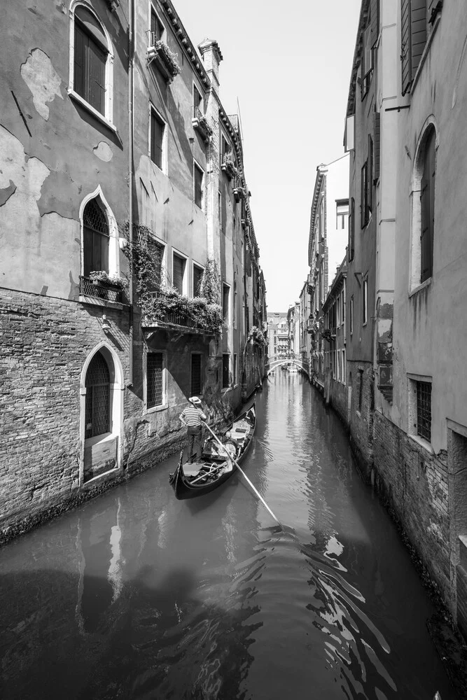 Gondola ride on a small canal in Venice - Fineart photography by Jan Becke