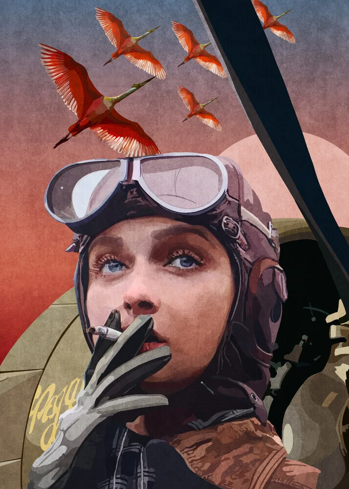 Emel Tunaboylu - Female Vintage Pilot - Fineart photography by The Artcircle