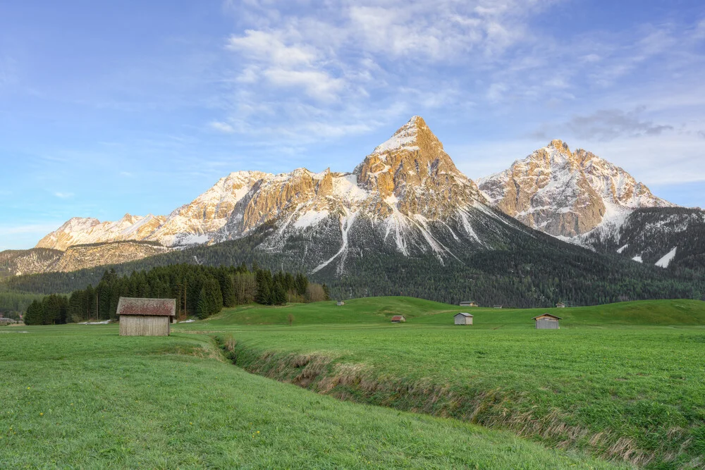 Ehrwalder Sonnenspitze in Tyrol in the evening - Fineart photography by Michael Valjak