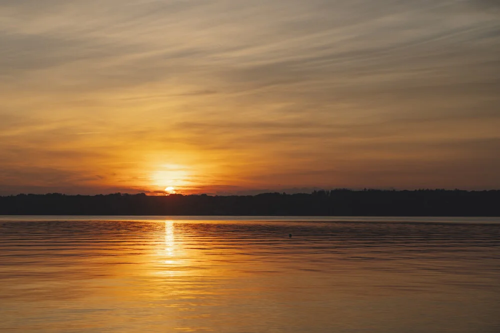 Sunset Baltic Sea Glücksburg - Fineart photography by Nadja Jacke