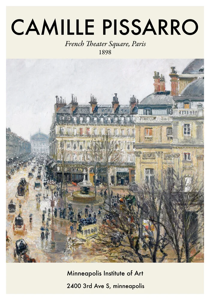 Camille Pissarro - French Theatre Square Paris - fotokunst von Art Classics