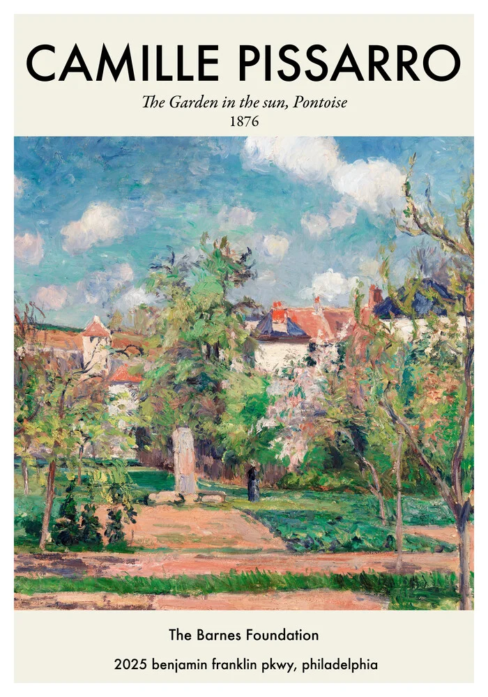 Camille Pissarro - The Garden in the Sun - fotokunst von Art Classics