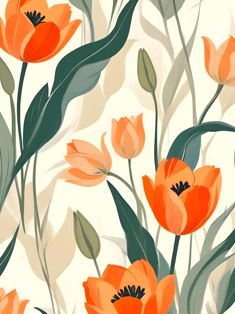 Orange Tulips - fotokunst von Uma Gokhale