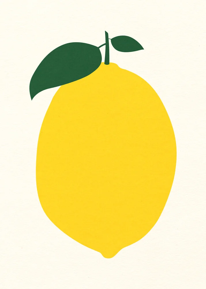 Lemon on White - fotokunst von Rosi Feist