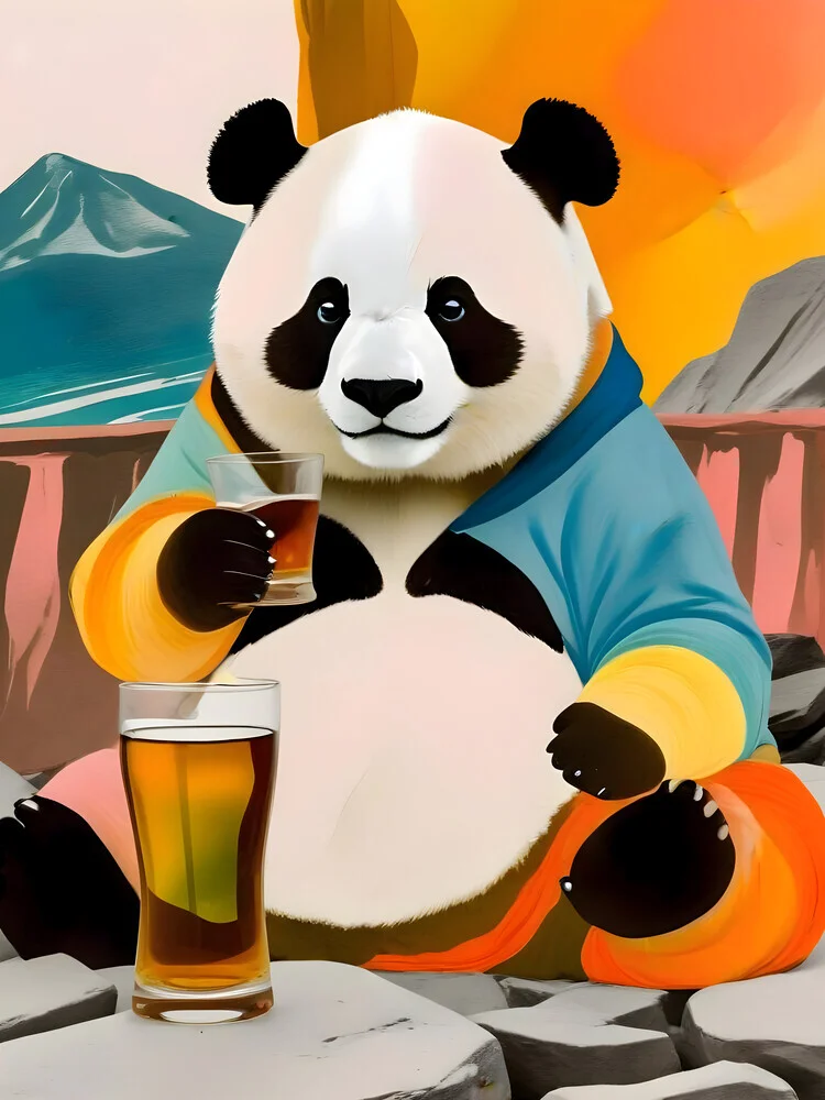 Panda Beer Buzz - fotokunst von Uma Gokhale