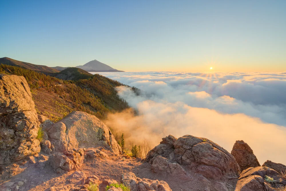 Teneriffa Blick zum Teide bei Sonnenuntergang - fotokunst von Michael Valjak