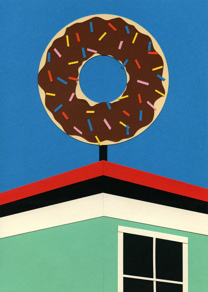 LA Donut Corner - fotokunst von Rosi Feist