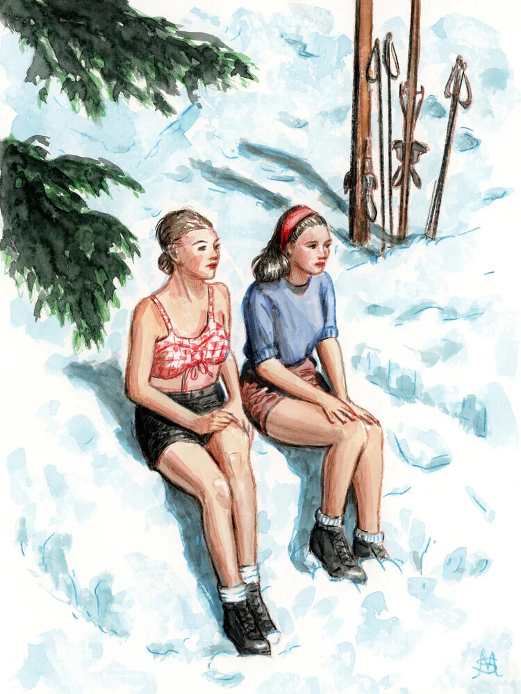 Two Skiiers taking a Break - Fineart photography by Sarah Morrissette