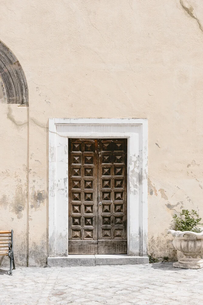 Brown wooden entrance - fotokunst von Photolovers .