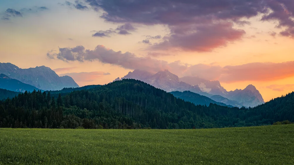 Zugspitze Mountain on a Summer Evening - Fineart photography by Martin Wasilewski