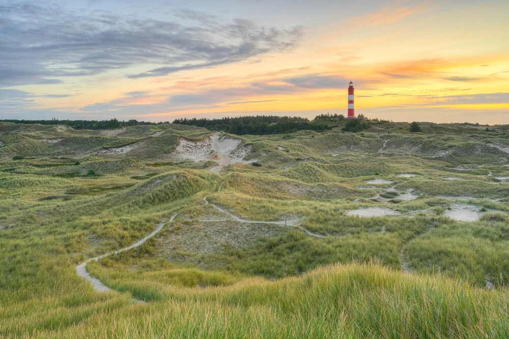 Lighthouse on Amrum at sunrise - Fineart photography by Michael Valjak