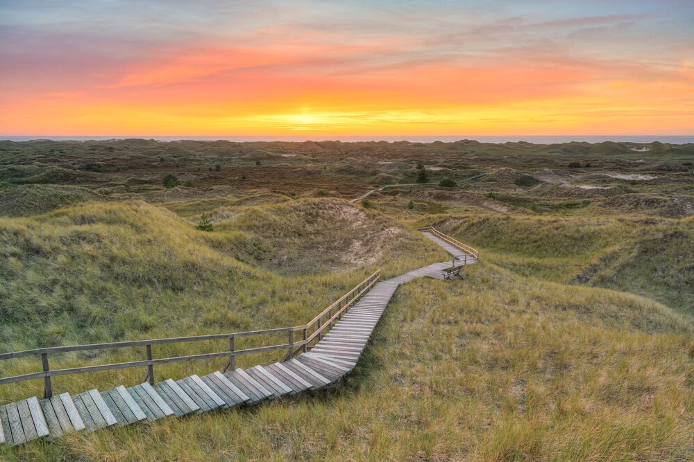 Blick von der Aussichtsdüne A Siatler in Norddorf auf Amrum - fotokunst von Michael Valjak