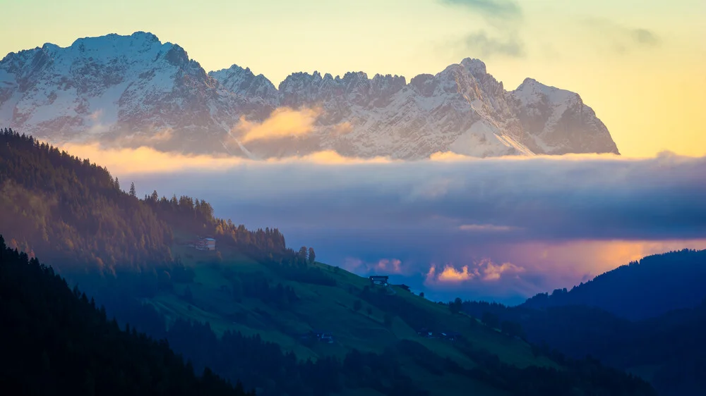 Kaiser Mountains in a Sea of Cotton - Fineart photography by Martin Wasilewski