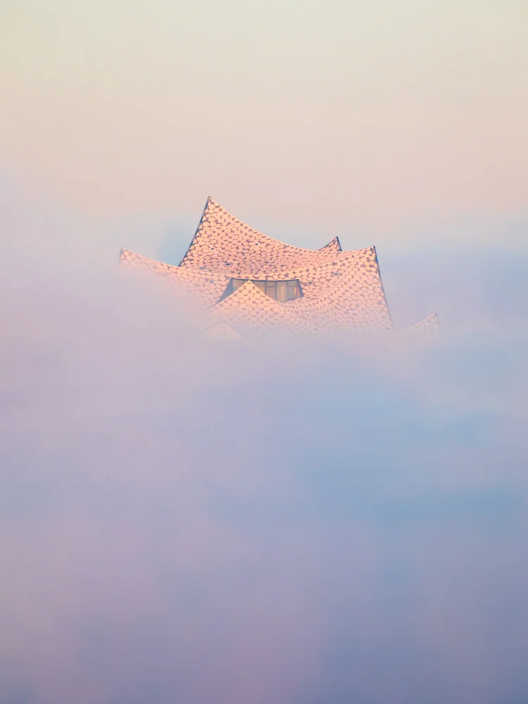 Elbphilharmonie Hamburg im Nebel - fotokunst von Nils Steiner