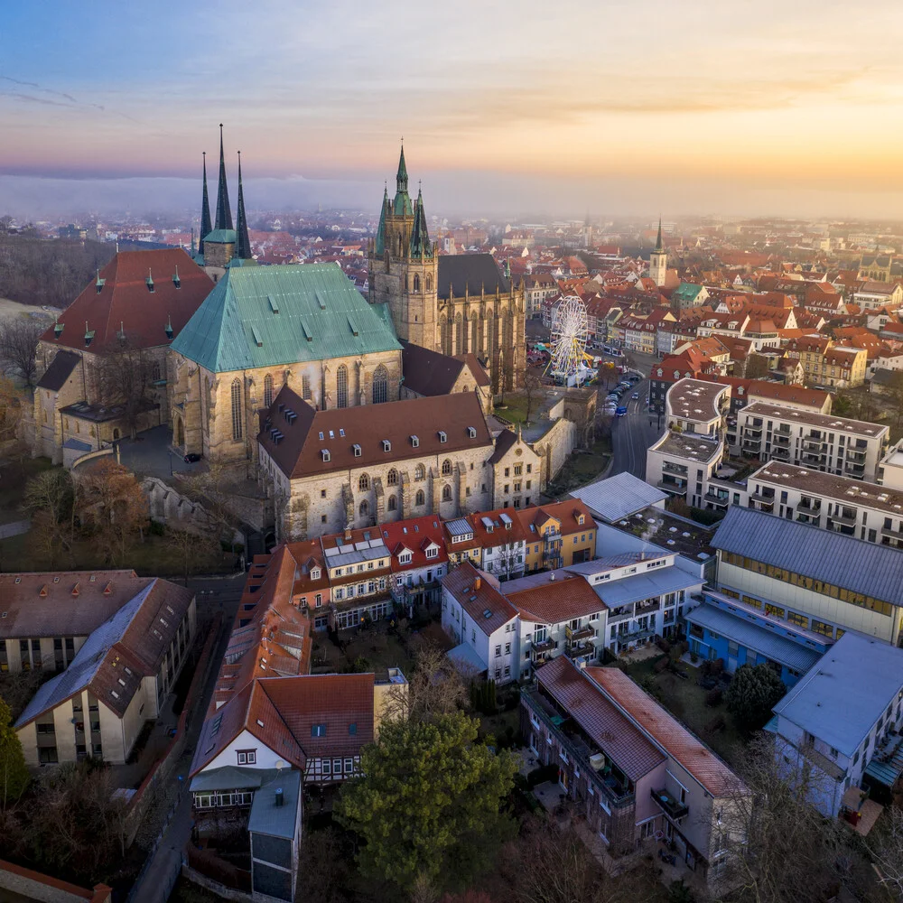 Morgenstimmung in Erfurt mit Domblick - fotokunst von Dennis Schmelz