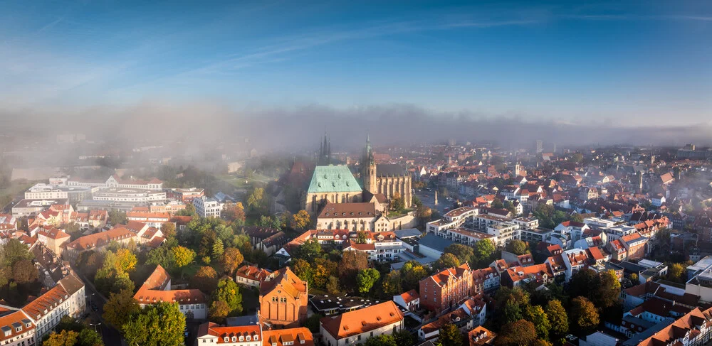 Panorama Erfurter Altstadt im Herbst - fotokunst von Dennis Schmelz