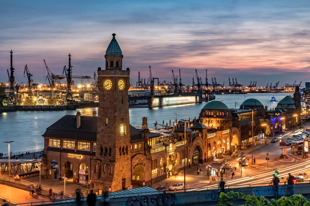 St. Pauli Piers Hamburg Harbour View Germany - Fineart photography by Achim Thomae