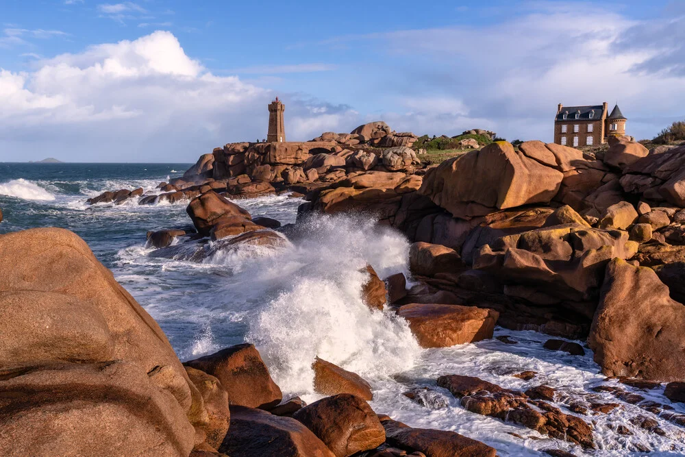 Lighthouse in stormy Brittany France - Fineart photography by Achim Thomae