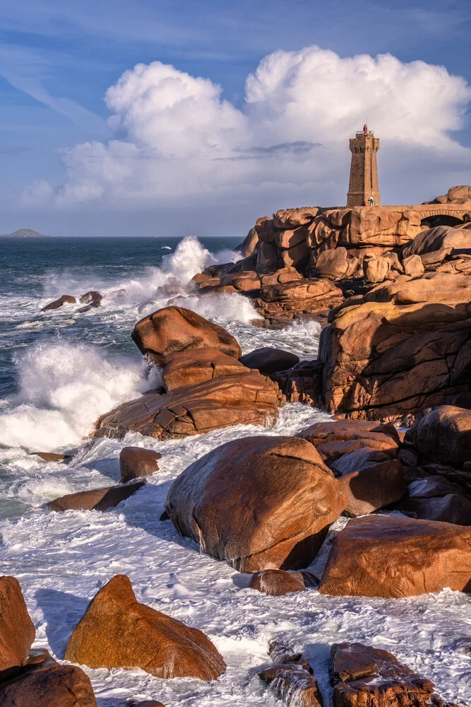 Lighthouse in stormy Brittany France - Fineart photography by Achim Thomae