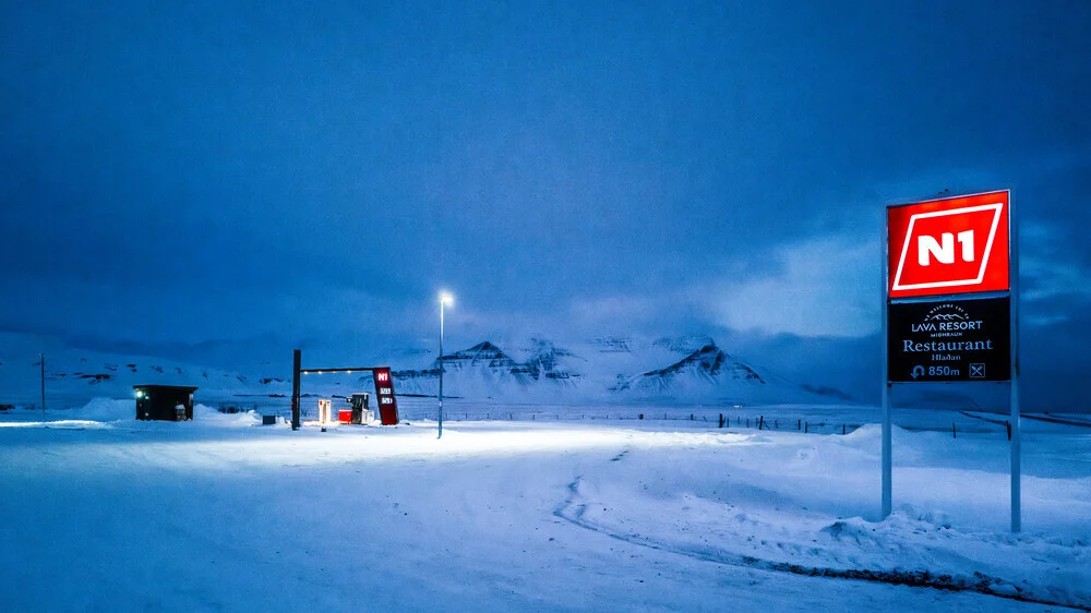 Gasstation, Iceland 2 - Fineart photography by J. Daniel Hunger