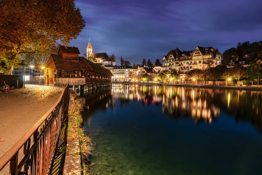 Abendstimmung am Thuner See - fotokunst von Achim Thomae