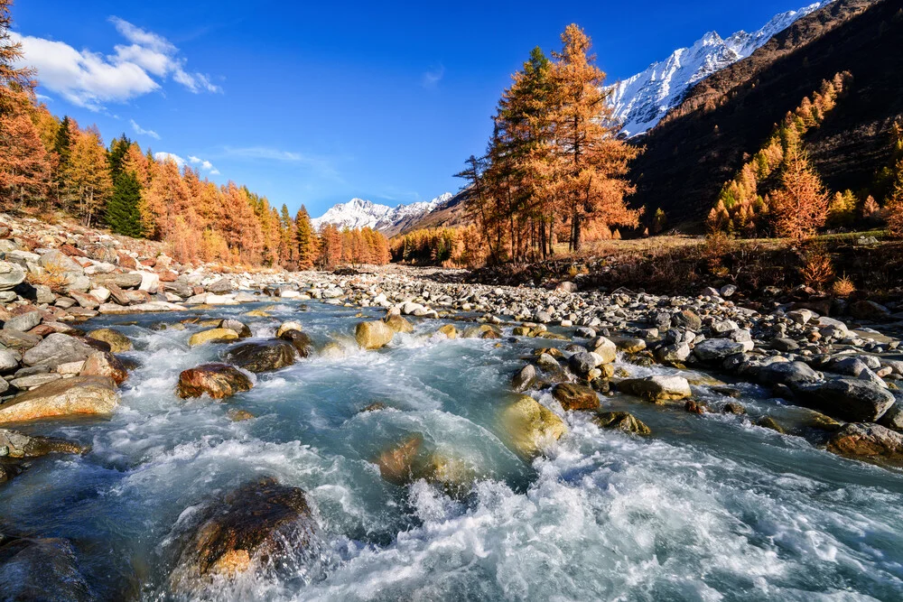 Herbst im Lötschental Schweiz - fotokunst von Achim Thomae