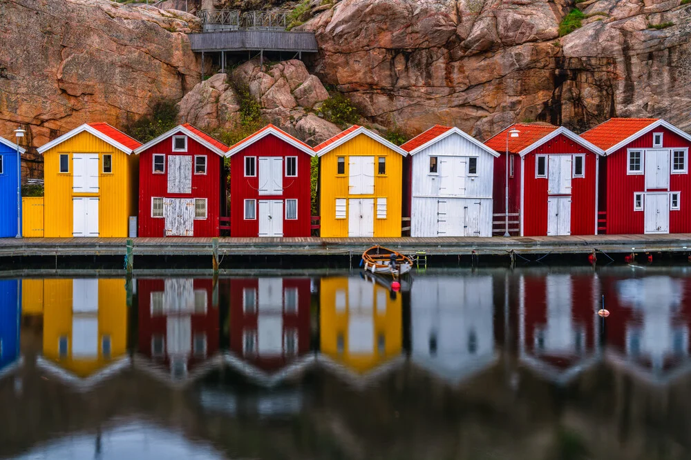 Colourful Beach Houses in Smoegen - Fineart photography by Achim Thomae