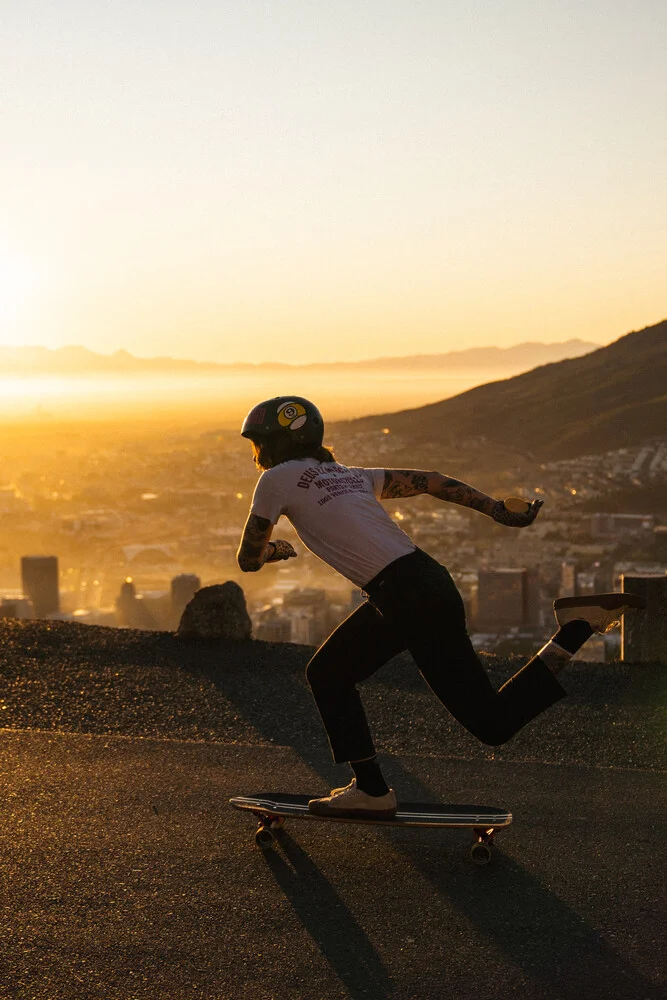 Longboarder in Capetown - Fineart photography by Lina Jakobi