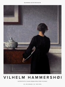 Wall Art 'Vilhelm Hammershøi: Interior with a Rear View of a Woman by Art  Classics' - Premium Poster, 15 x 20 cm | Photocircle.net